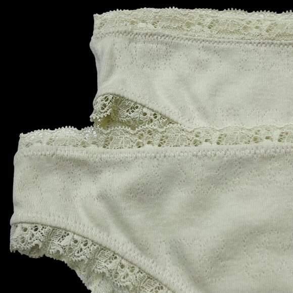 SKIMS Lace Pointelle Cheeky Brief Lot of 2 Bone Womens 3X - Picture 4 of 10